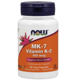 Now Foods MK-7 Vitamin K-2 100mcg 60 Veg Capsules