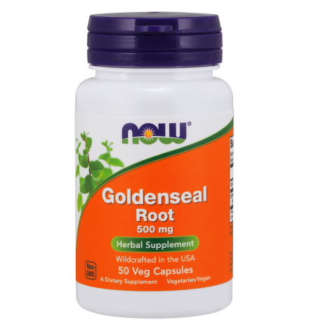 Now Foods Goldenseal Root 500 mg 50 Veg Capsules