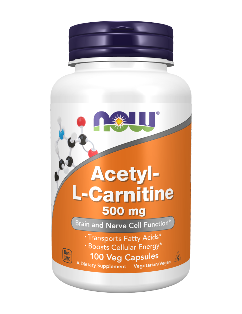Now Foods Acetyl-L-Carnitine 500 mg - 100Veg Capsules