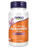 Now Foods Astaxanthin Extra Strength 10mg- 60 Softgels