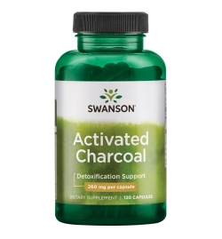 Swanson Activated Charcoal 260mg - 120 Capsules