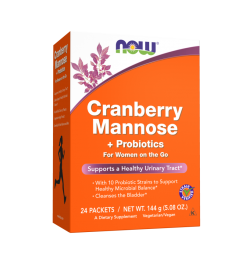 Now Foods Cranberry Mannose + Probiotics 24 Packets
