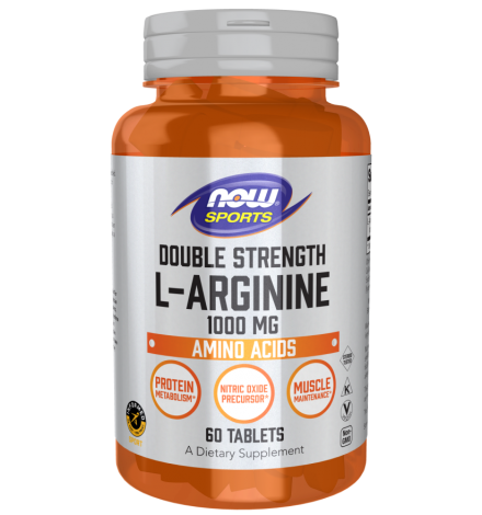 Now Sports L-Arginine 1000mg Double Strength - 60 Tablets