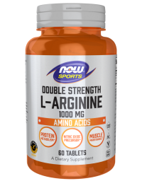 Now Sports L-Arginine 1000mg Double Strength - 60 Tablets