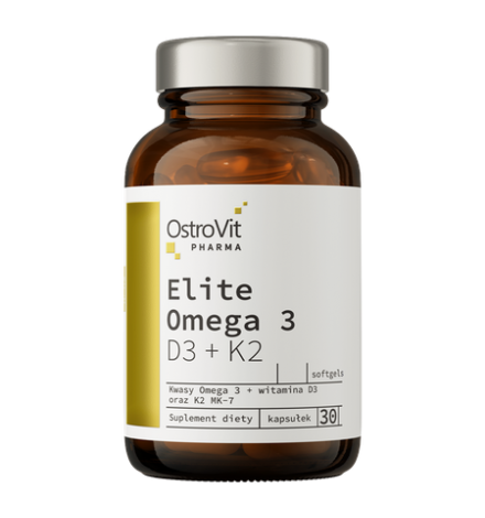 OstroVit Pharma Elite Omega 3, D3 + K2 - 30 Capsules
