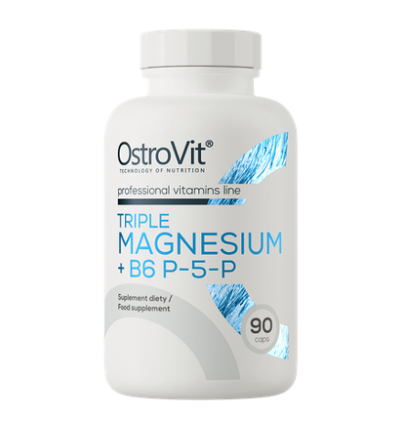 OstroVit Triple Magnesium + B6 P-5-P - 90 Capsules