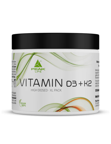 Peak Vitamin D3 + K2 120 Capsules