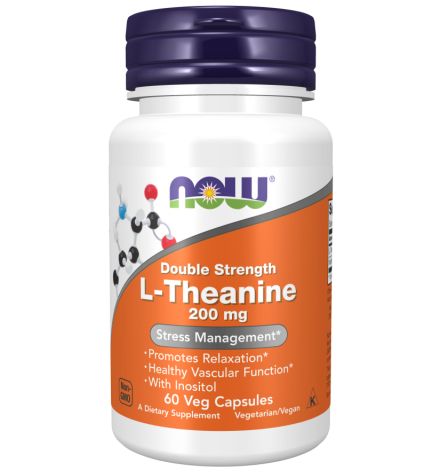Now Foods L-Theanine Double Strength 200mg- 60VCaps