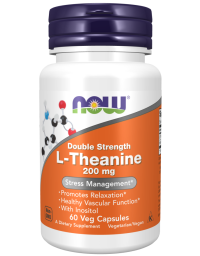 Now Foods L-Theanine Double Strength 200mg- 60VCaps