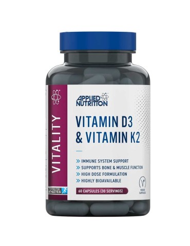 Applied Nutrition Vitamin D3 & K2 - 60Vcaps