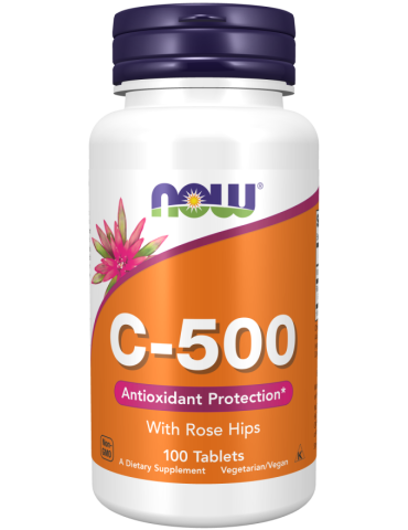 Now Foods Vitamin C-500 With Rose Hips - 100 Tablets