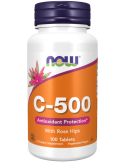 Now Foods Vitamin C-500 With Rose Hips - 100 Tablets