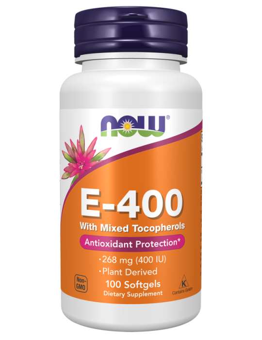 Now Foods Vitamin E-400 IU, Mixed Tocopherols 100 Softgels