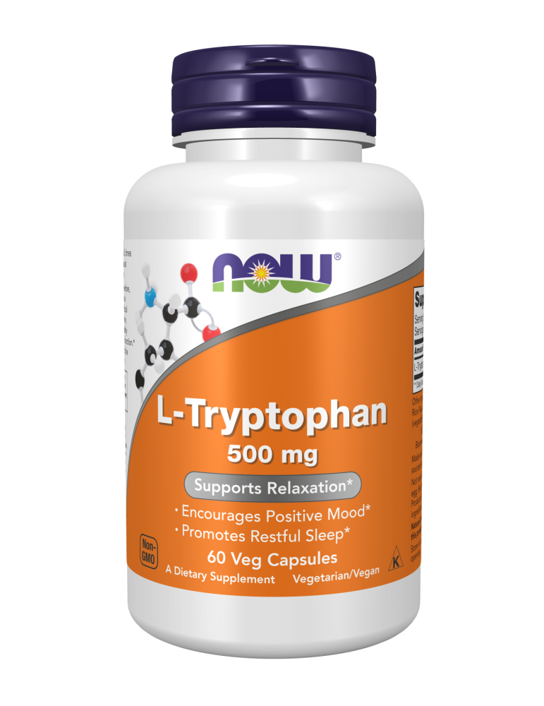 Now Foods L-Tryptophan 500mg 60 Veg Capsules