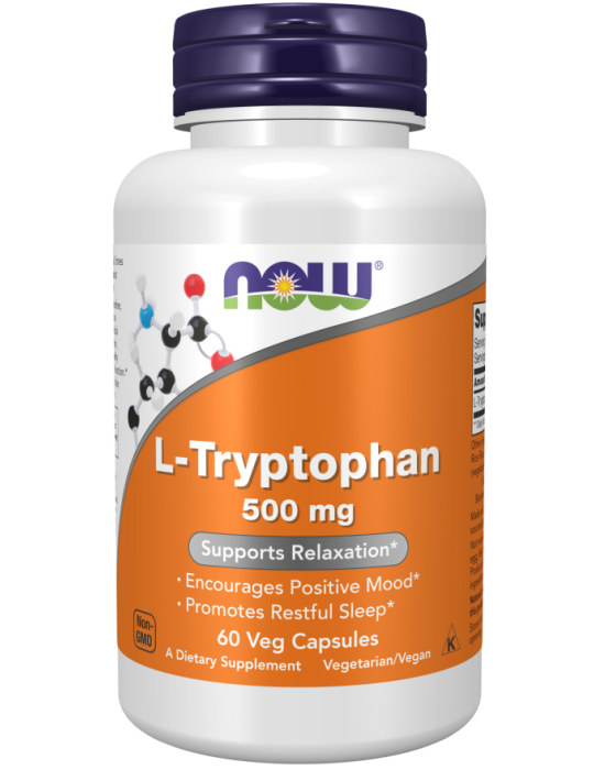 Now Foods L-Tryptophan 500mg 60 Veg Capsules